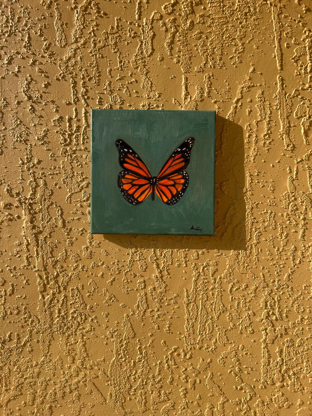 "Ember Wings" 10 in x 10 in on Canvas