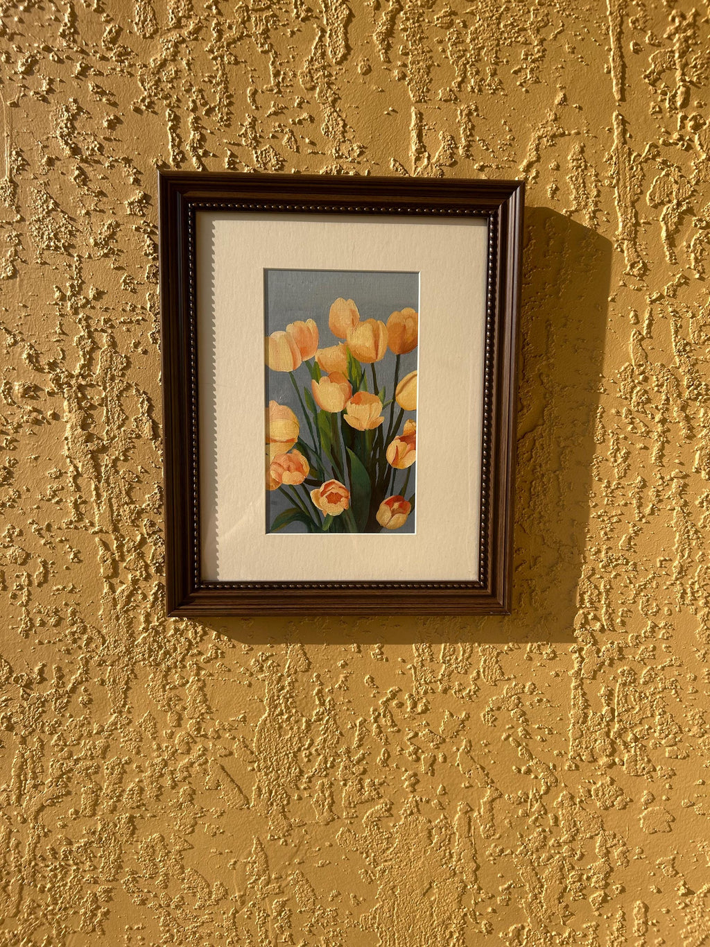 "Golden Bloom" on Paper - Frame Included