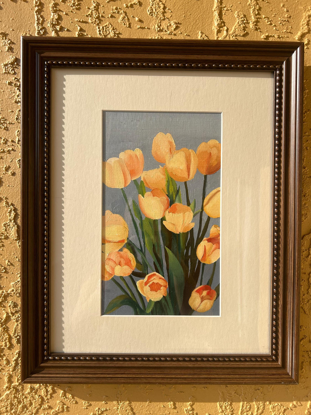"Golden Bloom" on Paper - Frame Included